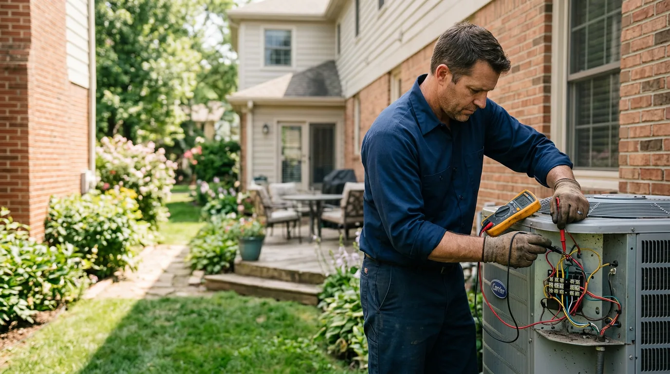 HVAC technician working near Lowry, VA